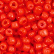 Seed beads 6/0 (4mm) Fiery red